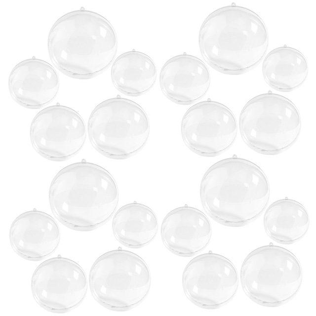 20Pcs Clear Fillable Ornaments Ball DIY Plastic Fillable Ball for Christmas  Party Decor - AliExpress